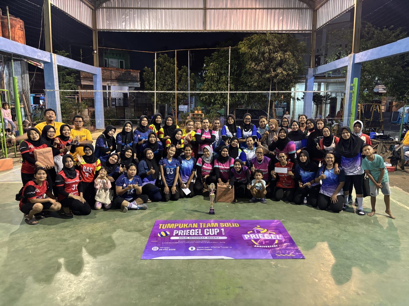 *Perdana Tim Voli Priegel Sukses Melaksanakan Cup 1 Di Anniversary Yang ke -1*