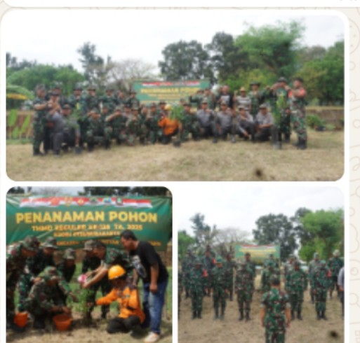 Sukseskan Program Unggulan Kasad, Satgas TMMD Reguler Ke-125 Kodim 0735/Surakarta Bersama Masyarakat Laksanakan Penanaman Pohon*