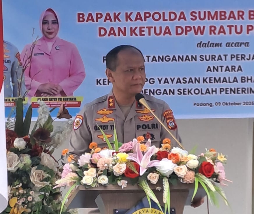 Kapolda Sumbar Dan DPW Ratu Prabu Sumbar, Lakukan MOU Dengan Seluruh Penerima Manfaat Program MBG