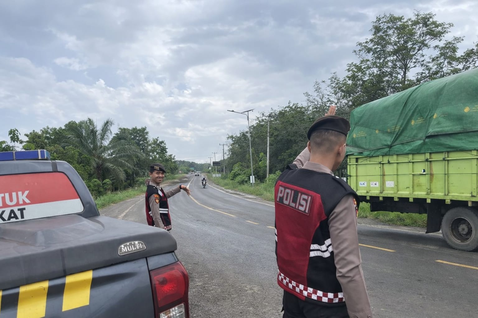 Cegah Kejahatan Jalanan, Sat Samapta Polres Mesuji Gelar Patroli Selter Sampai Perbatasan OKI Sum-Sel