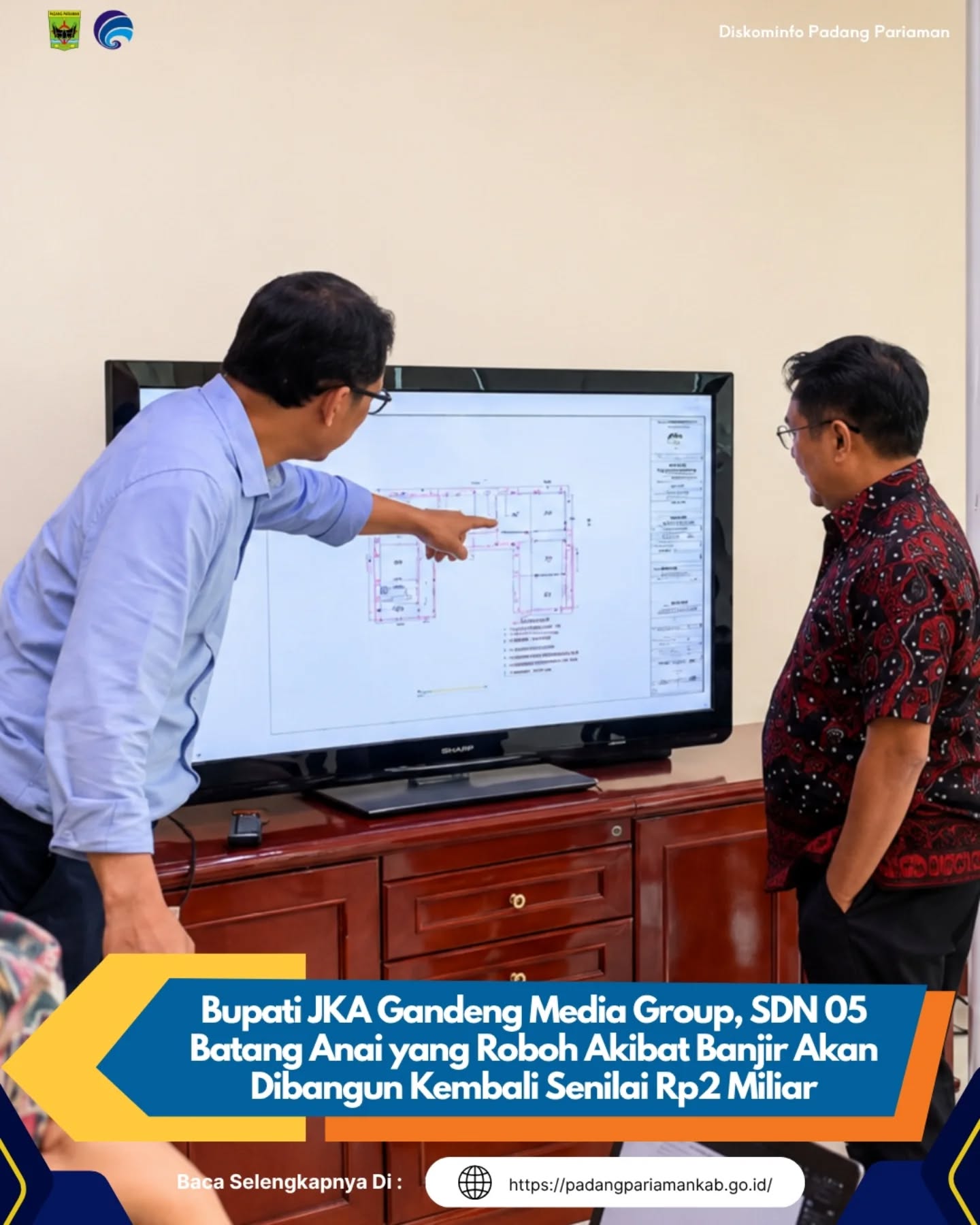 SEKOLAH ROBOH, PEJABAT BIASANYA FOTO-FOTO… TAPI KALI INI JKA “MENGETUK LANGSUNG” PINTU MEDIA GROUP! 