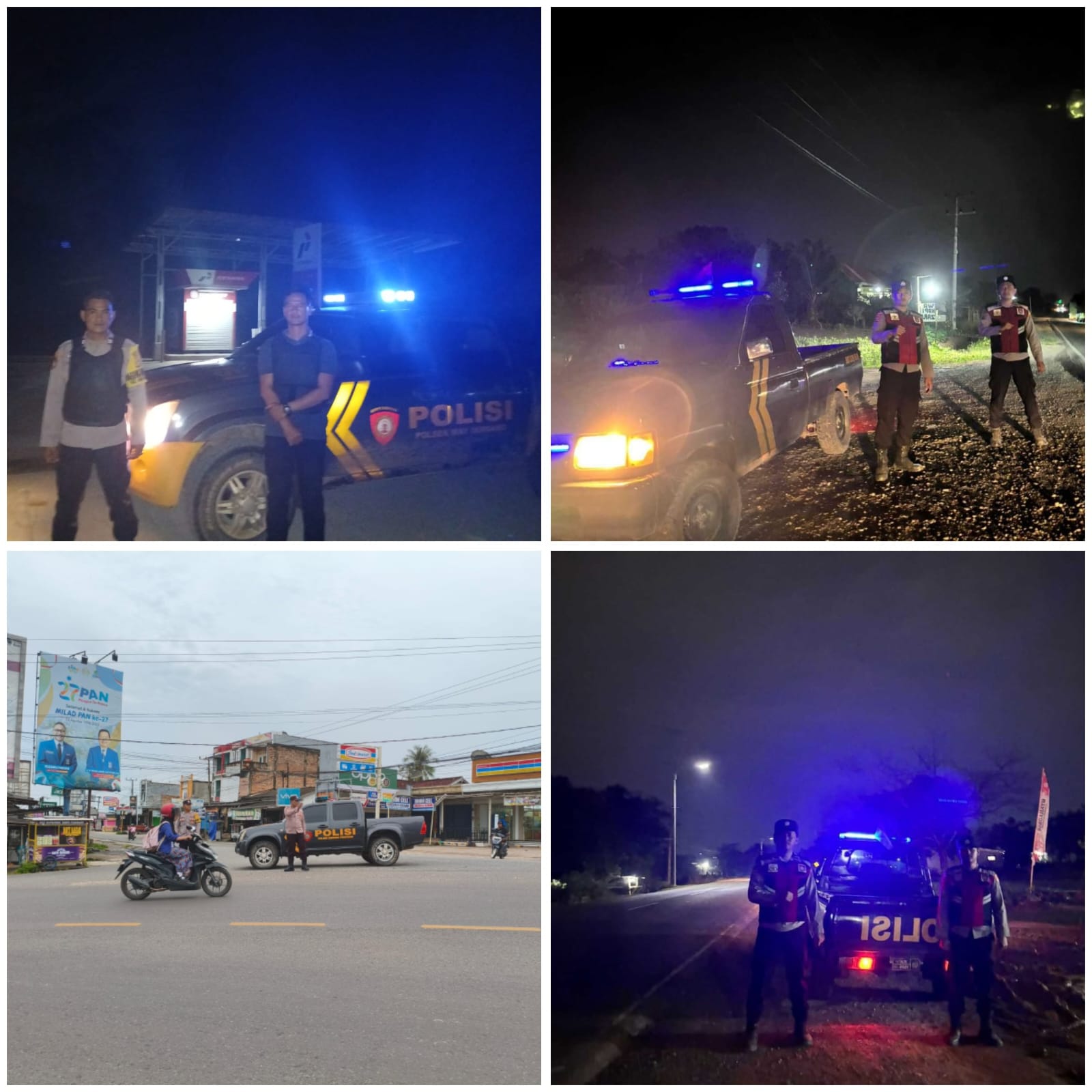 Polsek Jajaran Polres Mesuji Gencarkan Patroli di Wilayah Rawan Gangguan Kamtibmas*