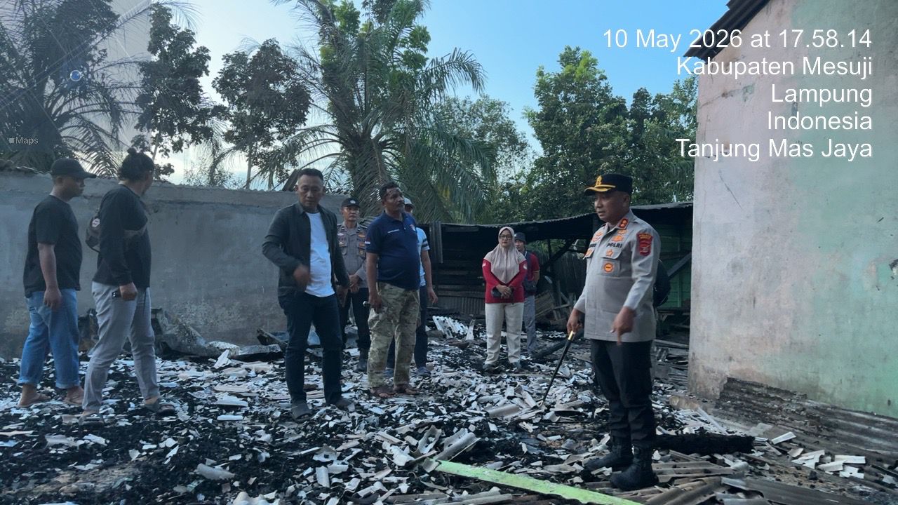 Kapolres Mesuji Tinjau Langsung Lokasi Pasca Perusakan dan Pembakaran Fasilitas Pondok Pesantren Nurul Jadid*