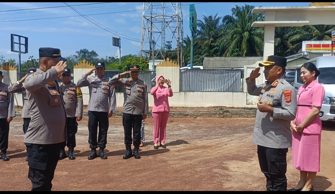 Kapolres Mesuji , meninjau kesiapan operasional Dan Memberikan arahan kerja.