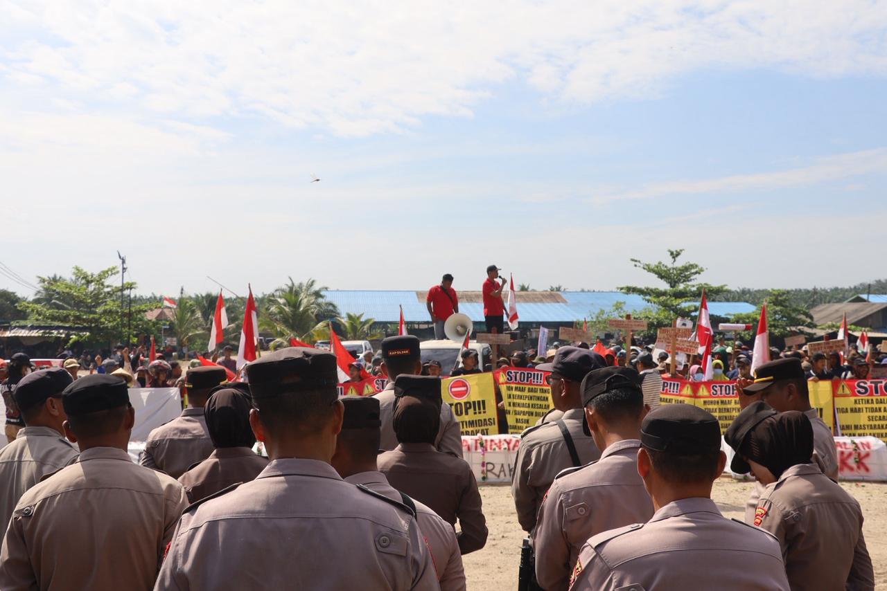 Kapolres Mesuji Siapkan personil Kawal Aksi Damai Masyarakat 8 Desa penyangga di kantor PT.(PAL)