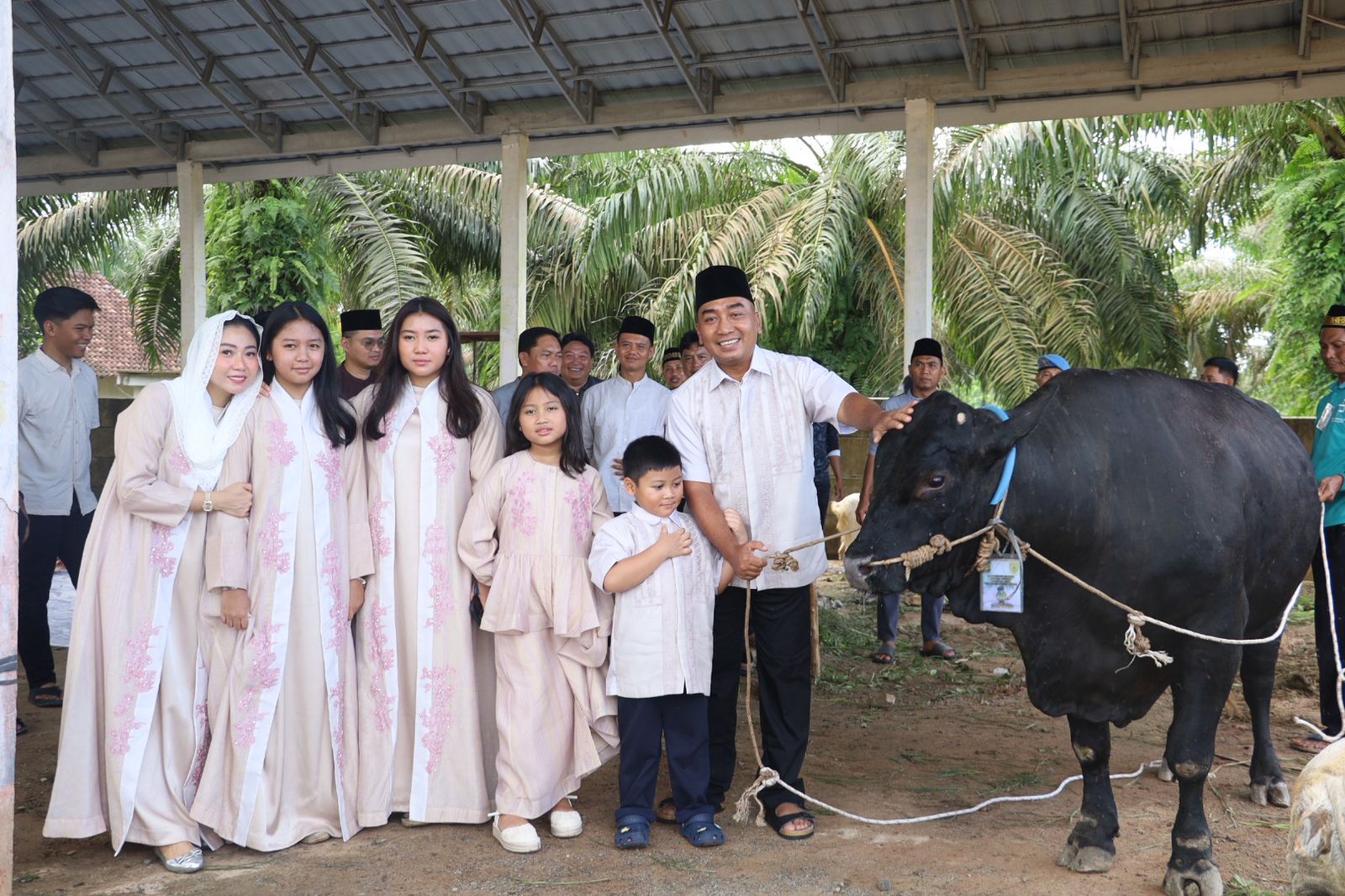 Sebanyak 6 ekor sapi dan 13 ekor kambing. Hewan kurban, Polres Mesuji Lampung ,Hari Raya idul adha 1447,H.