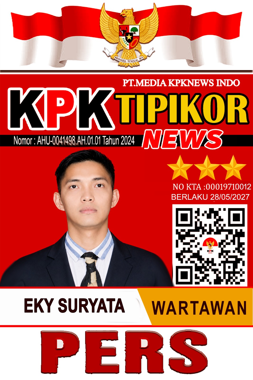 Eky Suryata Resmi Bergabung dengan KPK Tipikor News sebagai Wartawan Wilayah Jambi, Bungo dan Sekitarnya