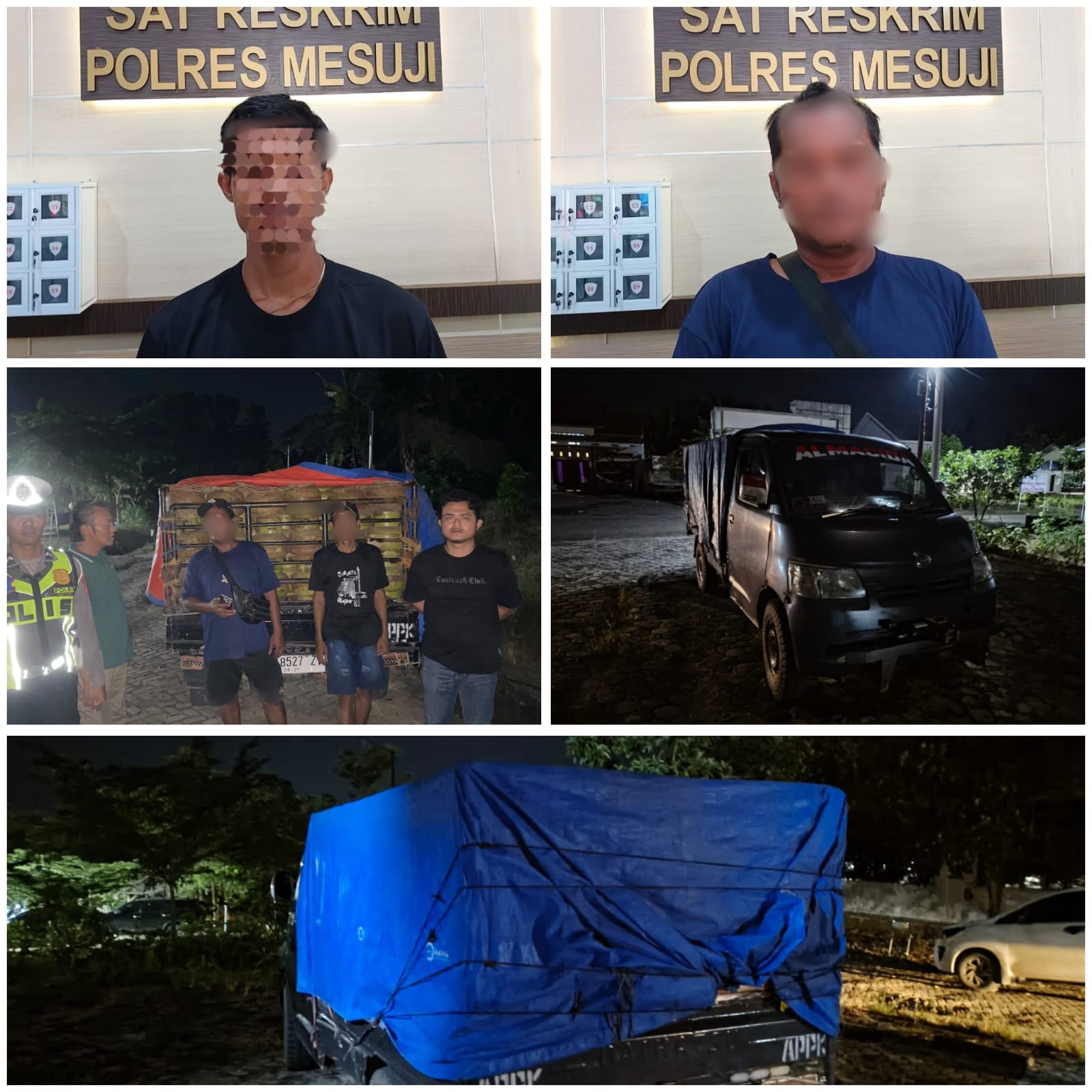 2 Pelaku Tindak Pidana , Gas LPG 3 kg. Diamankan Anggota polres Mesuji