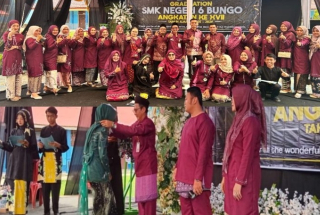 SMK Negeri 6 Bungo Sukses Menyelengarakan perpisahan haru bagi siswa Siswi Kelas XII Penuh Khida