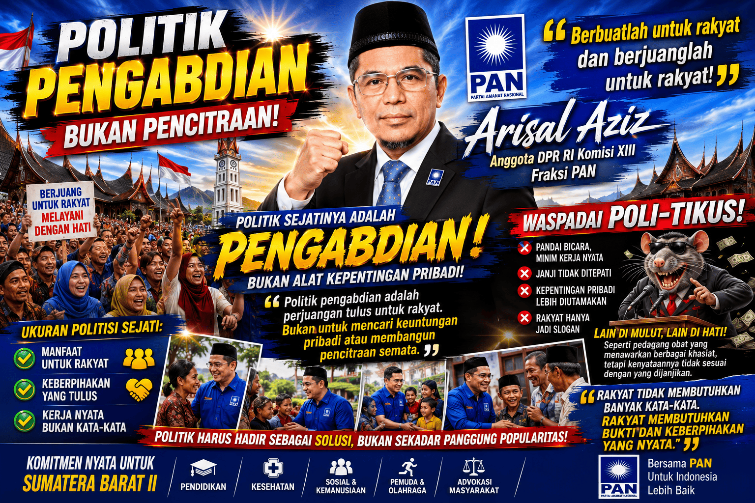 ARISAL AZIZ GUNCANG PANGGUNG POLITIK: “POLITIK PENGABDIAN BUKAN PENCITRAAN!”