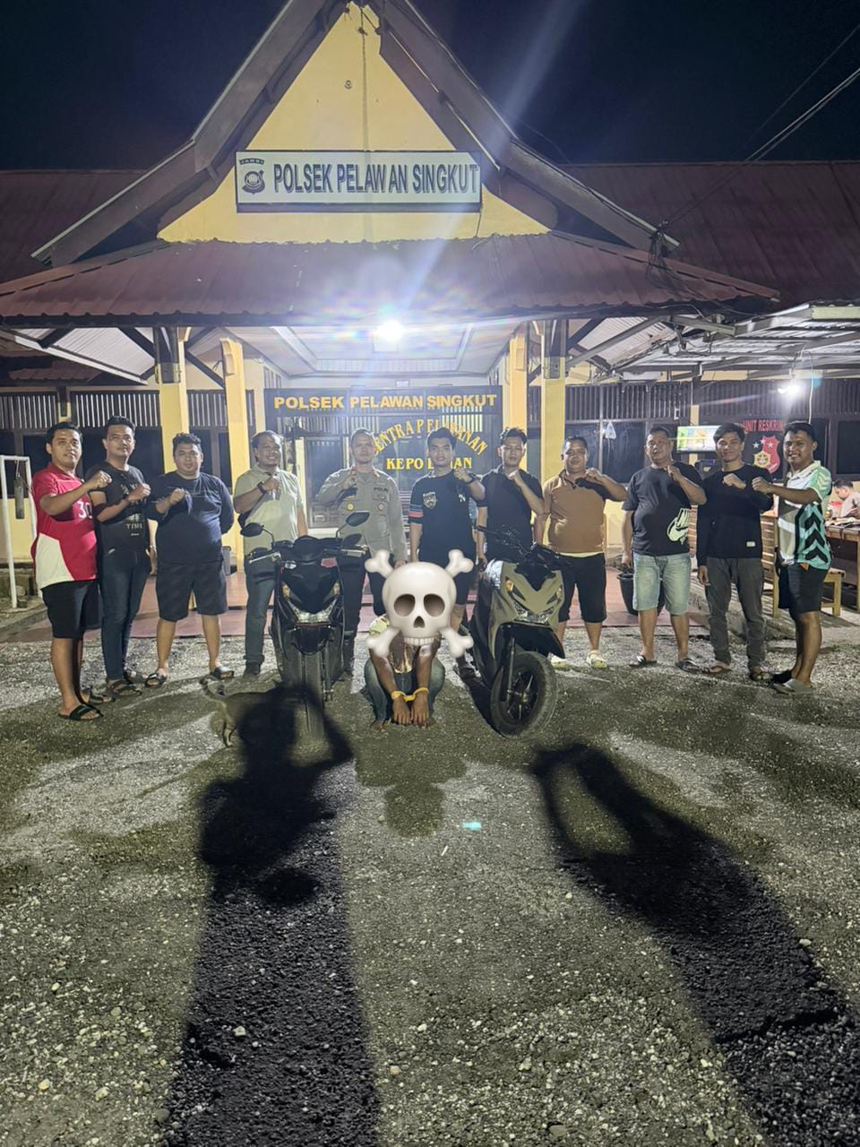TIM GUNJO POLRES BUNGO RINGKUS PELAKU CURANMOR, MOTOR KORBAN DIGONDOL SAAT PARKIR DI RUMAH SAKIT