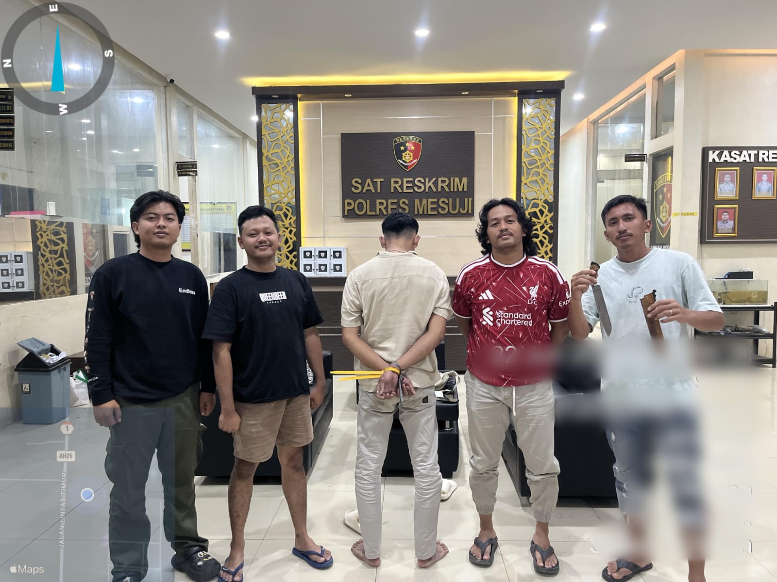 Tim Tekab 308 Polres Mesuji Amankan Pelaku Bawa Senjata Tajam, Terkait Kasus yang Viral di Media Sosial