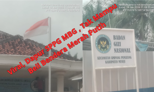 Miris Sala satu Dapur SPPG (MBG ) Tak Mampu Beli Bendera merah putih 