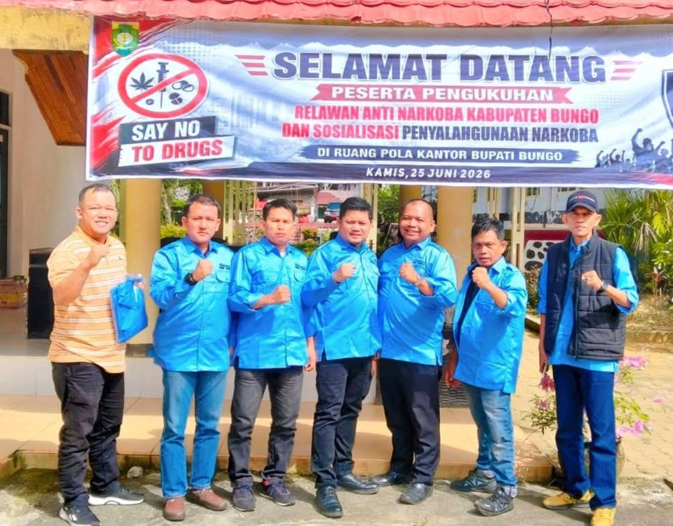 Peringati HANI 2026 Ketua LSM LIPPAN DPK Bungo Ajak Relawan Bergerak Sosialisasi Anti Narkoba Di 141 Dusun