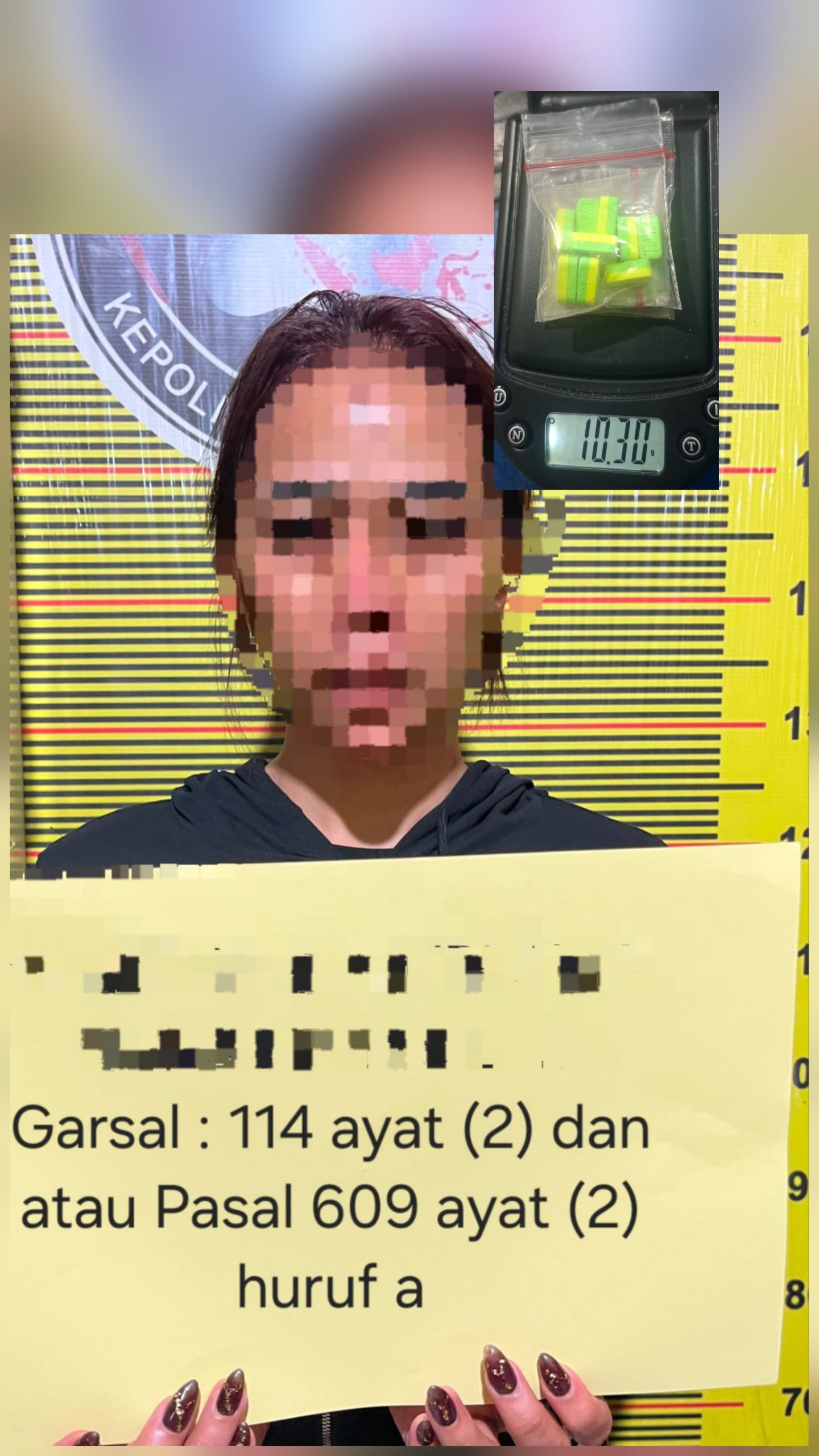 18 butir ekstasi disita! Polisi Ringkus Perempuan di Lorong Rajawali Saat Operasi Antik