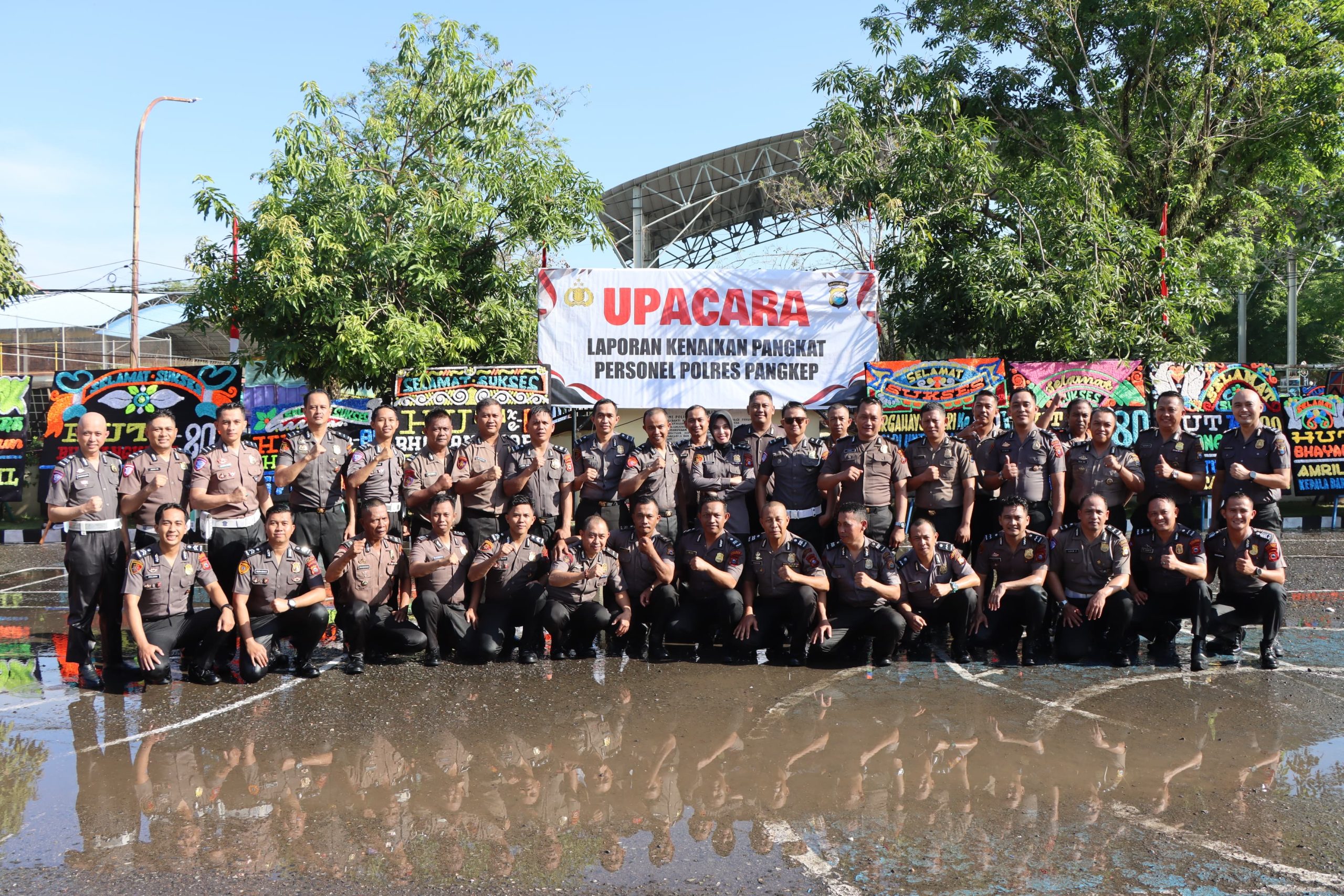 POLRES PANGKEP GELAR UPACARA KENAIKAN PANGKAT PERSONEL PERIODE 1 JULI 2026