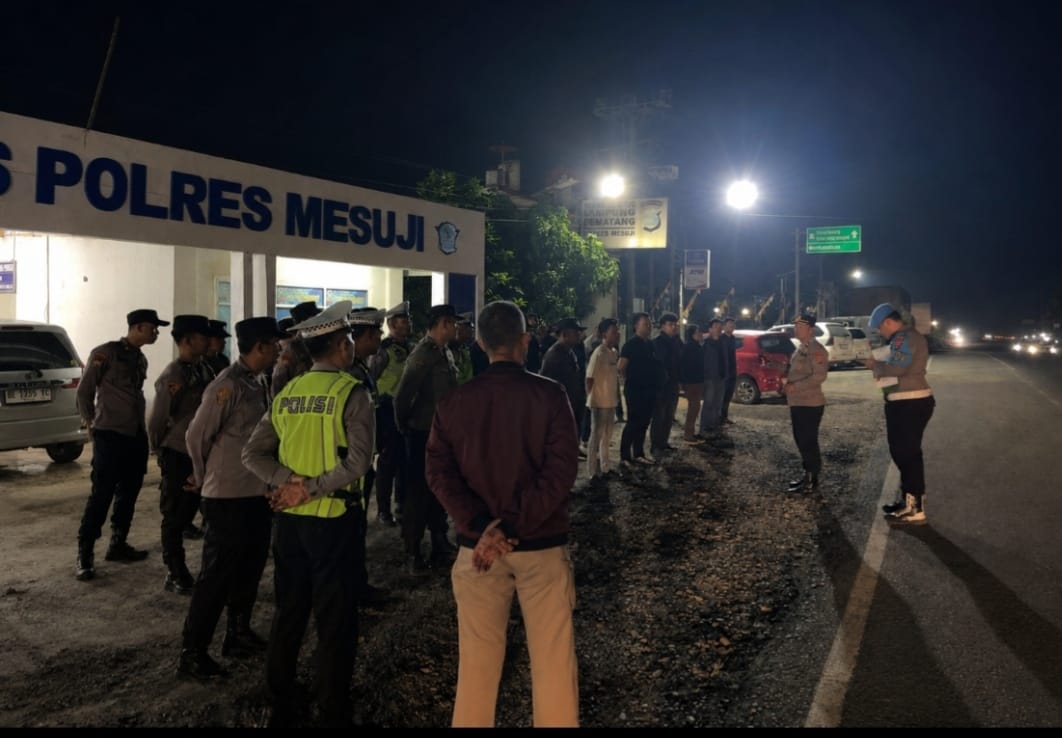Polres Mesuji melaksanakan Apel Siaga Kompi I dalam rangka pengamanan