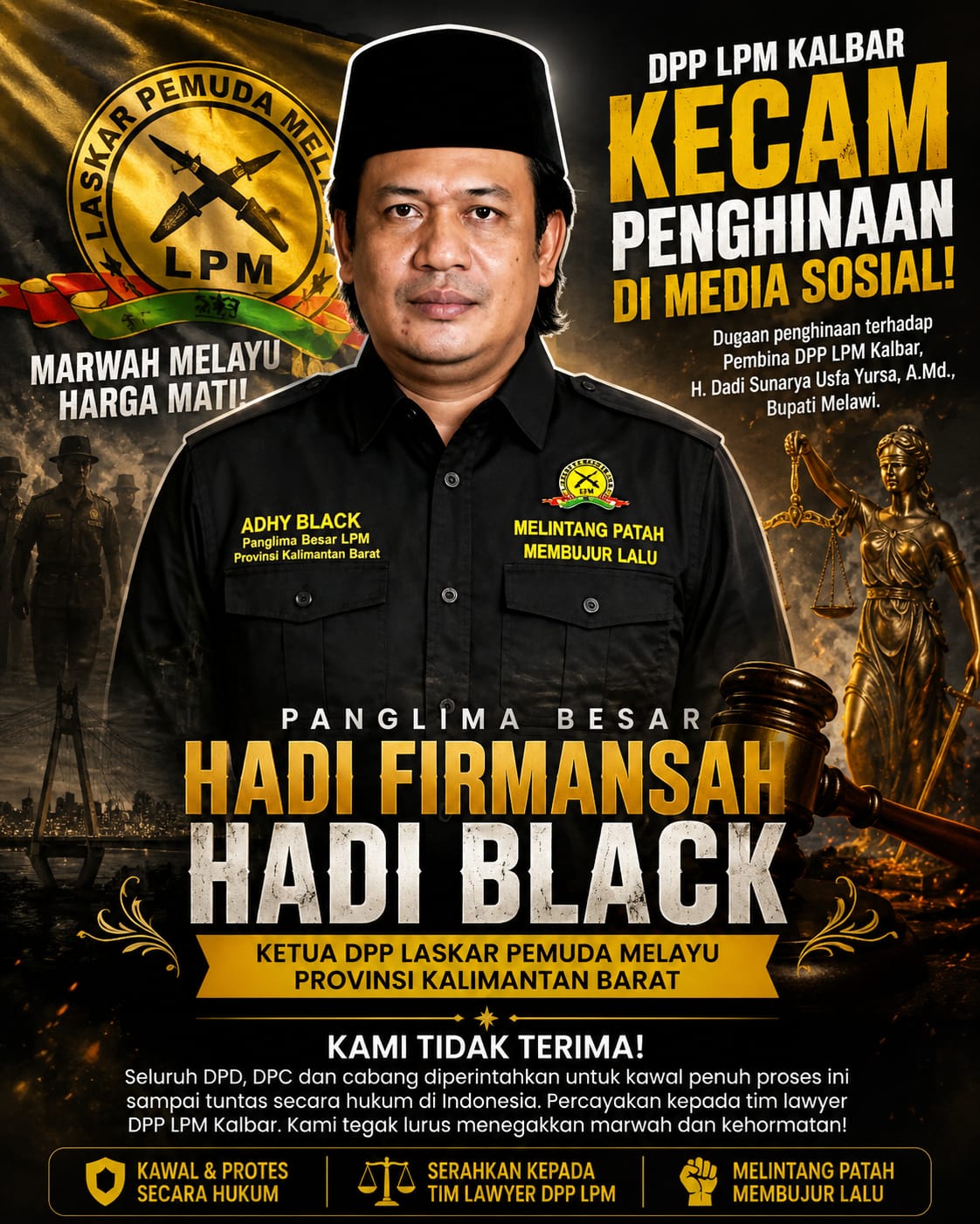 Pontianak kalbar DPP LPM Kalbar Kecam Dugaan Penghinaan terhadap Pembina LPM Kalbar,