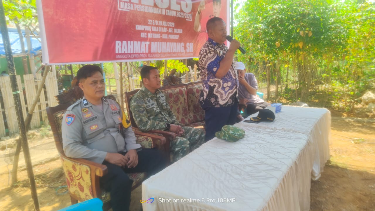 Bhabinkamtibmas Kelurahan talaka Hadiri Reses Anggota Fraksi PDI Perjuangan DPRD Provinsi Sulawesi tala kelurahan talaka 