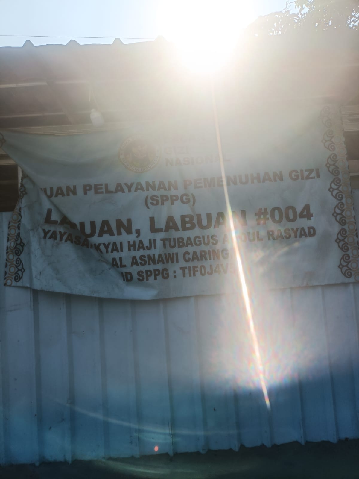 Ketua( BPPKB ) dpac labuan Soroti Dapur Mbg Caringin 004 diduga kuat tidak mengedepankan kearipan lokal