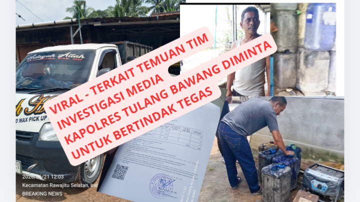 Masyarakat Kecewa dengan Penanganan Kasus BBM Ilegal.DiDesa Hargorejo. APH tutup mata 