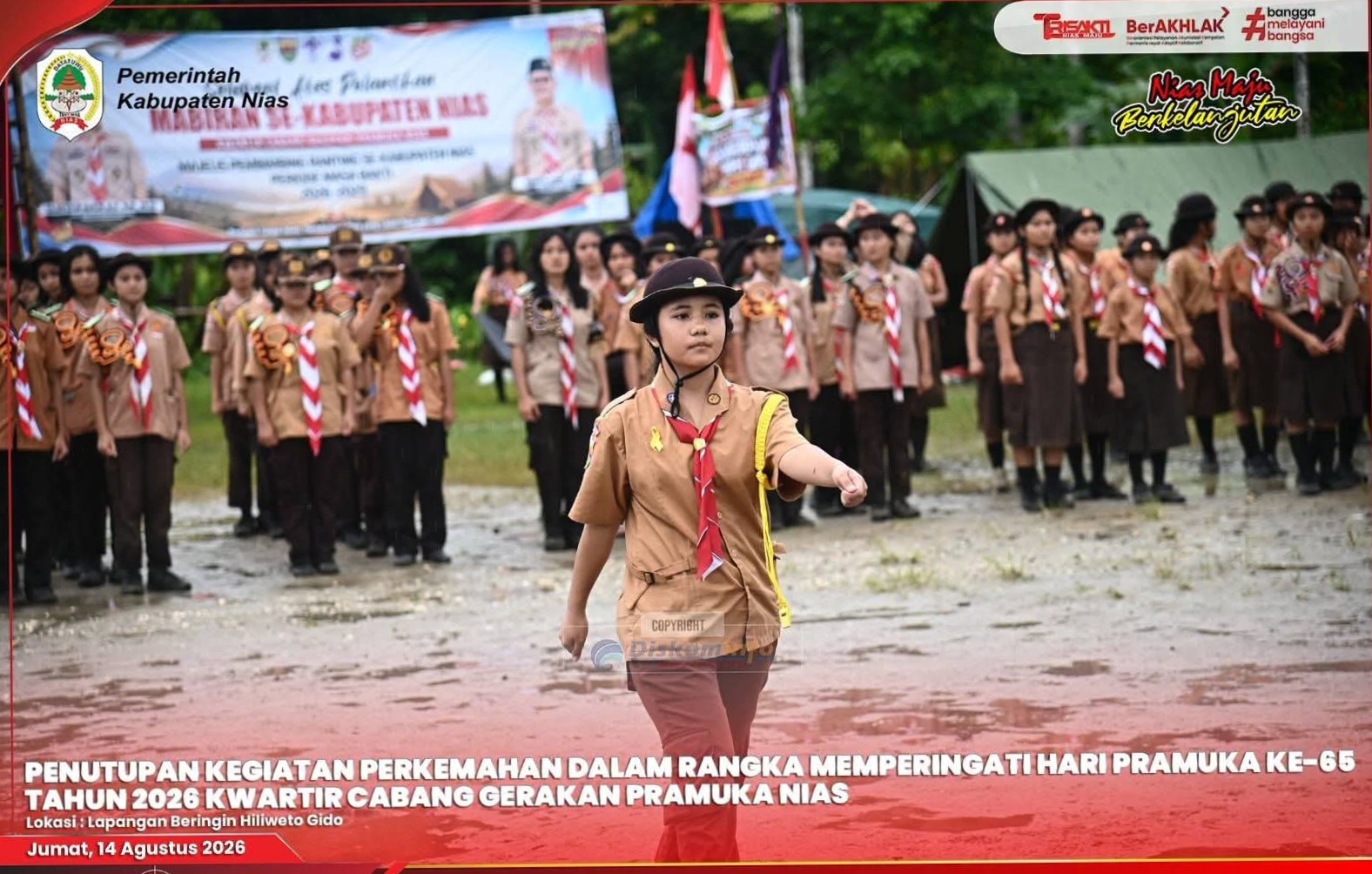PENUTUPAN KEGIATAN PERKEMAHAN DALAM RANGKA MEMPERINGATI HARI PRAMUKA KE-65 TAHUN 2026 KWARTIR CABANG GERAKAN PRAMUKA NIAS