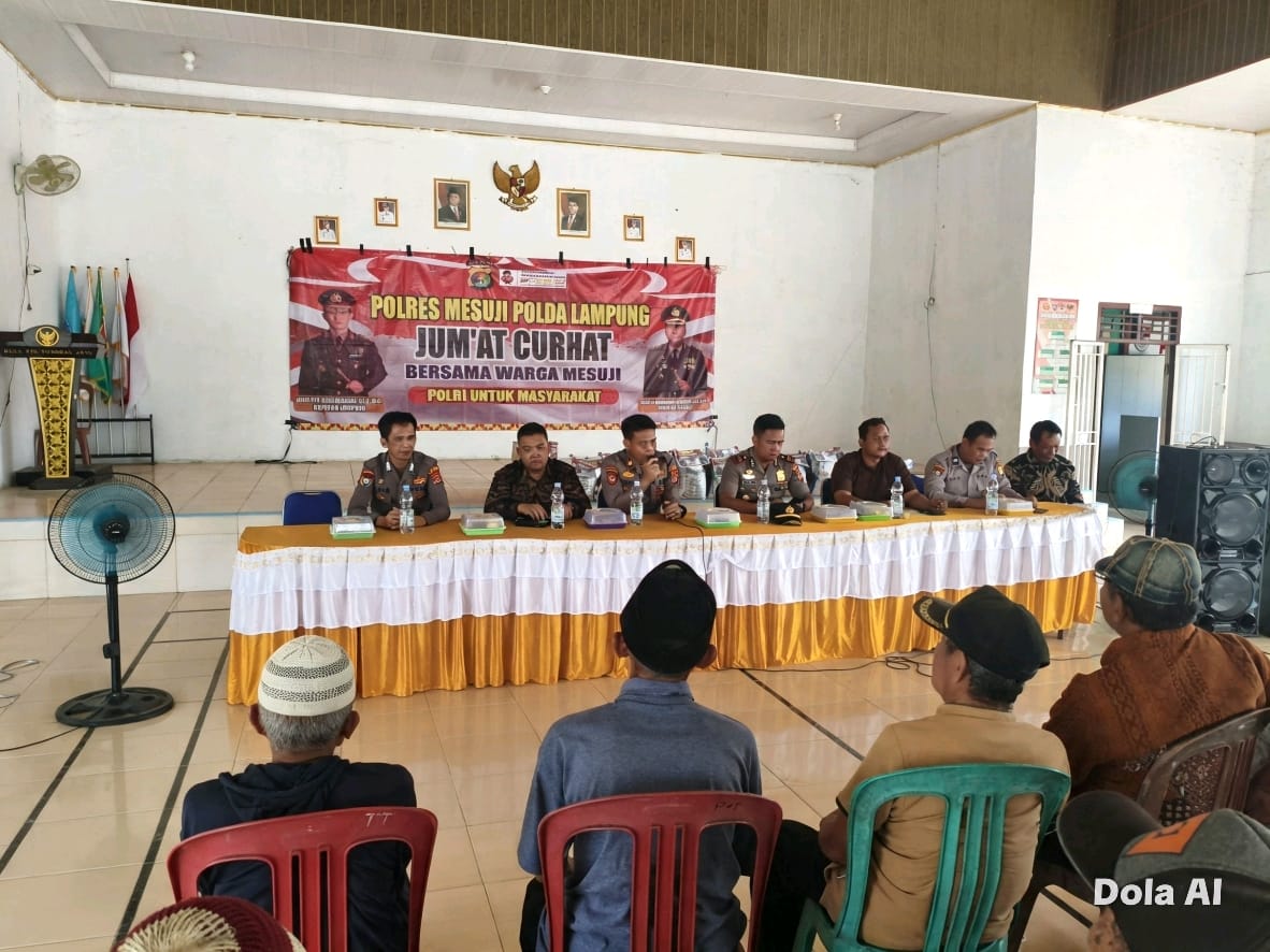 Jajaran Polres Mesuji bersama Polsek Way Serdang melaksanakan kegiatan rutin dalam program Jumat Curhat,