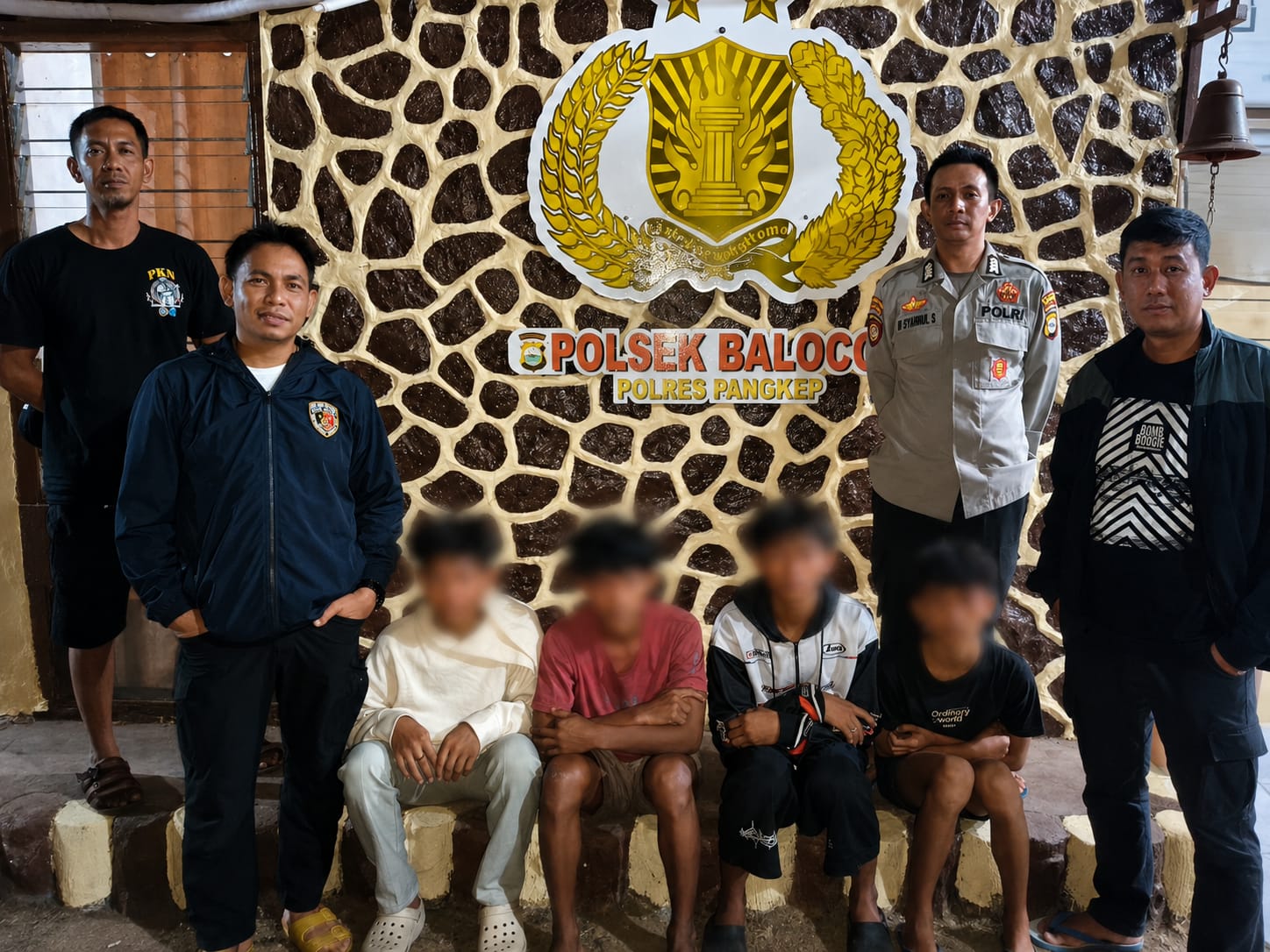 Polsek Balocci Ungkap Dugaan Pencurian Tonasa Mart, Empat Terduga Pelaku Diamankan