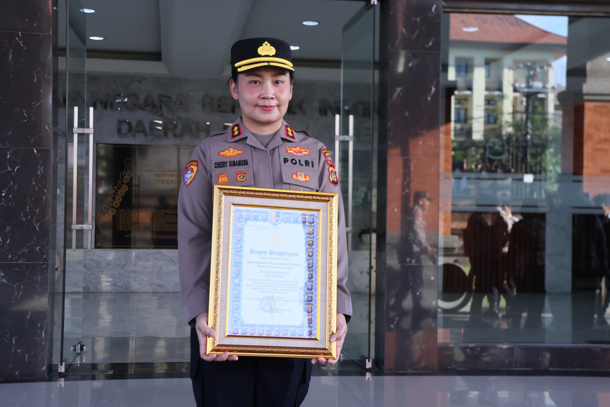 Polres Jembrana Raih Penghargaan Pelayanan Prima dari Kapolri