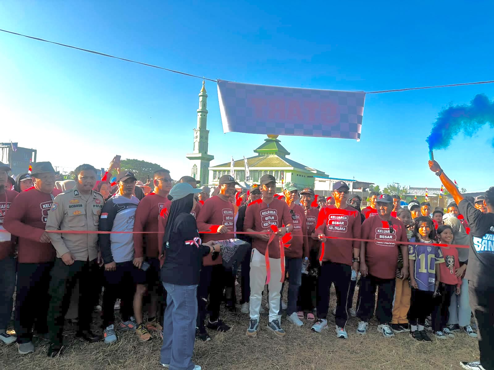 Kapolsek Ma’rang Hadiri dan Amankan Jalan Santai Ikatan Pemuda Mattoanging Semarakkan HUT RI ke 81