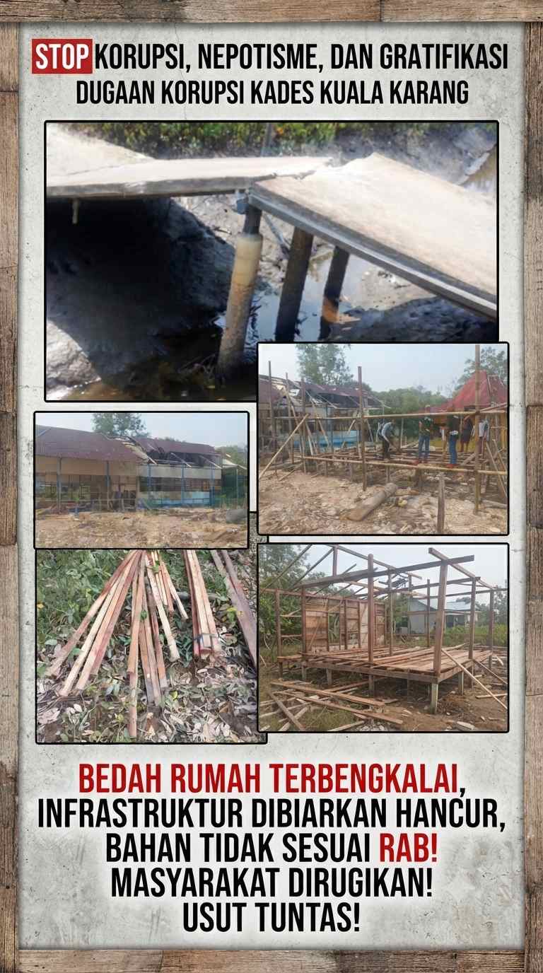WARGA DESA KUALA KARANG SOROTI DUGAAN PENYALAHGUNAAN DANA DESA
