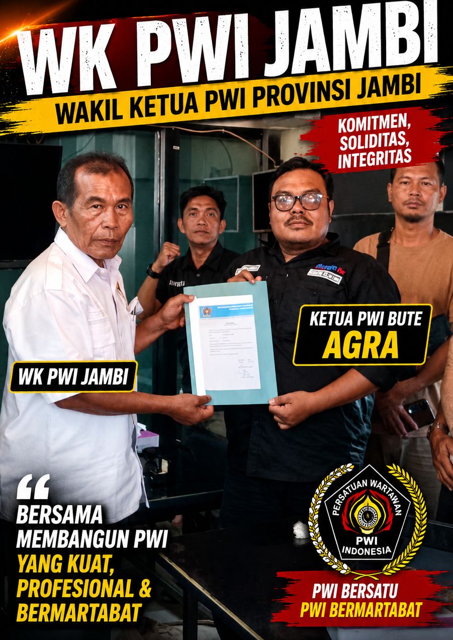 PWI Provinsi Jambi Beri Mandat kepada Arief Budhiman Bentuk Kepengurusan PWI Bungo dan Tebo
