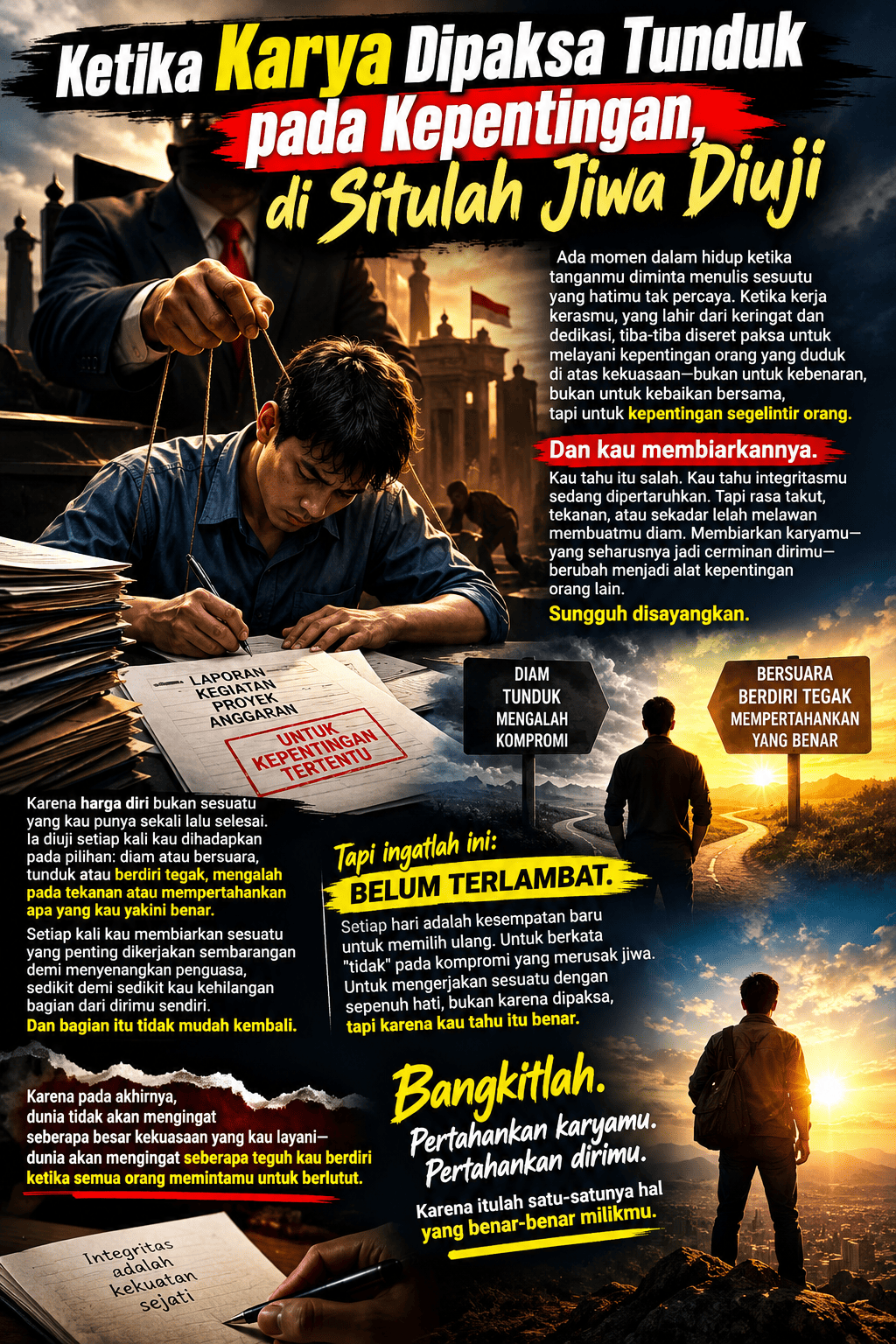 Ketika Karya Dipaksa Tunduk pada Kepentingan, di Situlah Jiwa Diuji