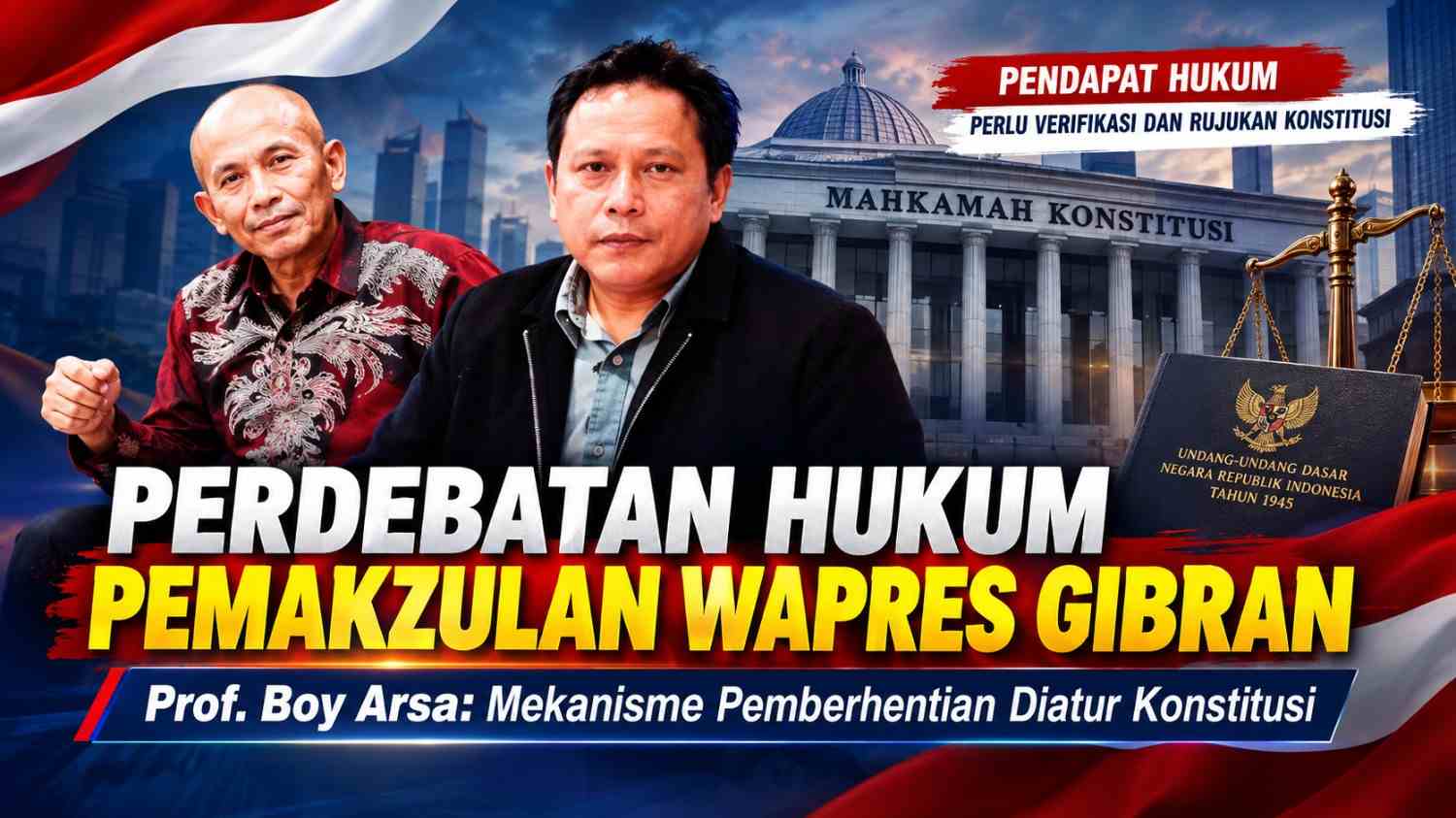 PROF. BOY ARSA SOROTI SENGKETA SYARAT PENDIDIKAN GIBRAN DI MK: “MEKANISME KONSTITUSIONAL HARUS DILIHAT SECARA UTUH”