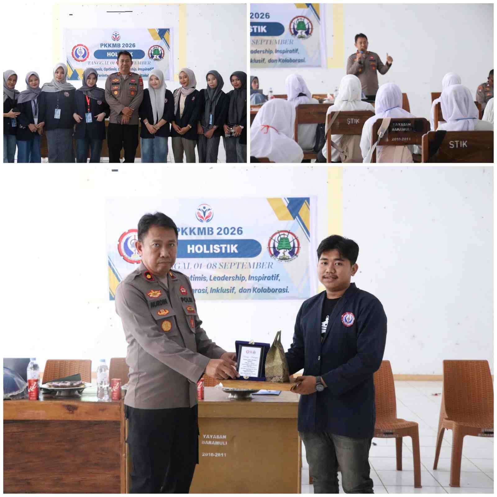 Beri Materi PKKMB di STIKES Baramuli, Kompol Nurdin Ingatkan Mahasiswa Bijak Bermedia Sosial
