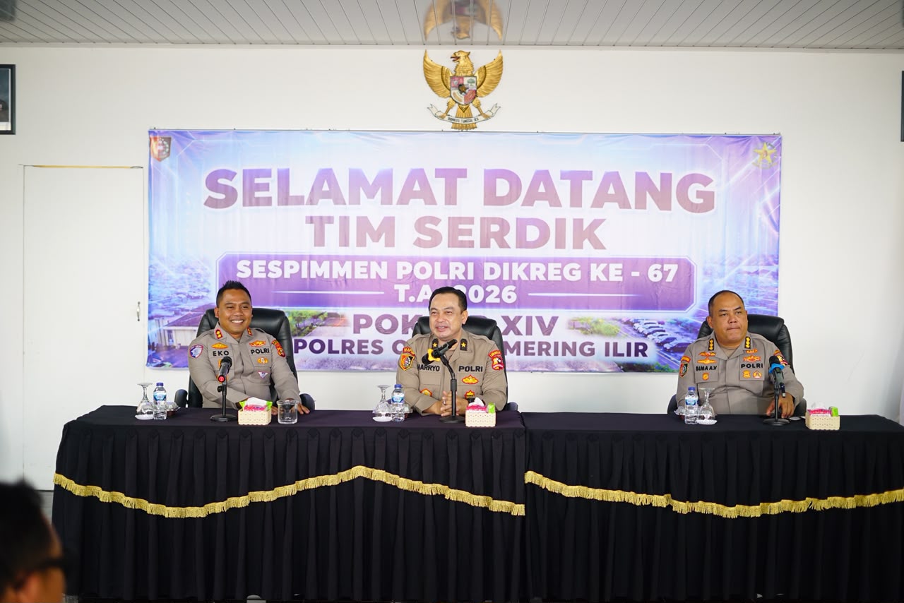 Kapolres OKI Sambut 11 Serdik Sespimen Polri, Karhutla Dibedah dari Pencegahan hingga Trauma Warga