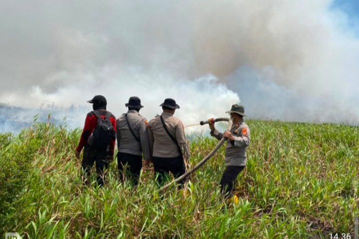 126 Titik Api Terdeteksi di Cengal, Polres OKI Intensifkan Mitigasi Karhutla