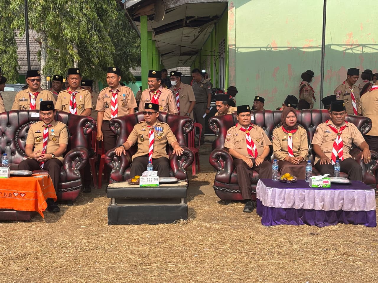 Sat Binmas Polres Mesuji Hadiri Apel Besar Peringatan Hari Pramuka ke-65 Tingkat Kabupaten Mesuji   