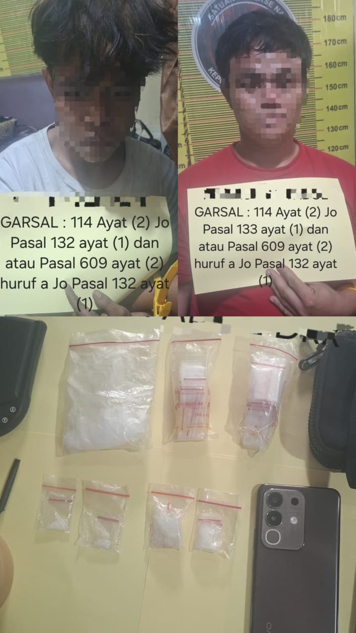 Macan Kumbang Polres Bungo cengkeram dua pria, 27,22 gram Sabu disita