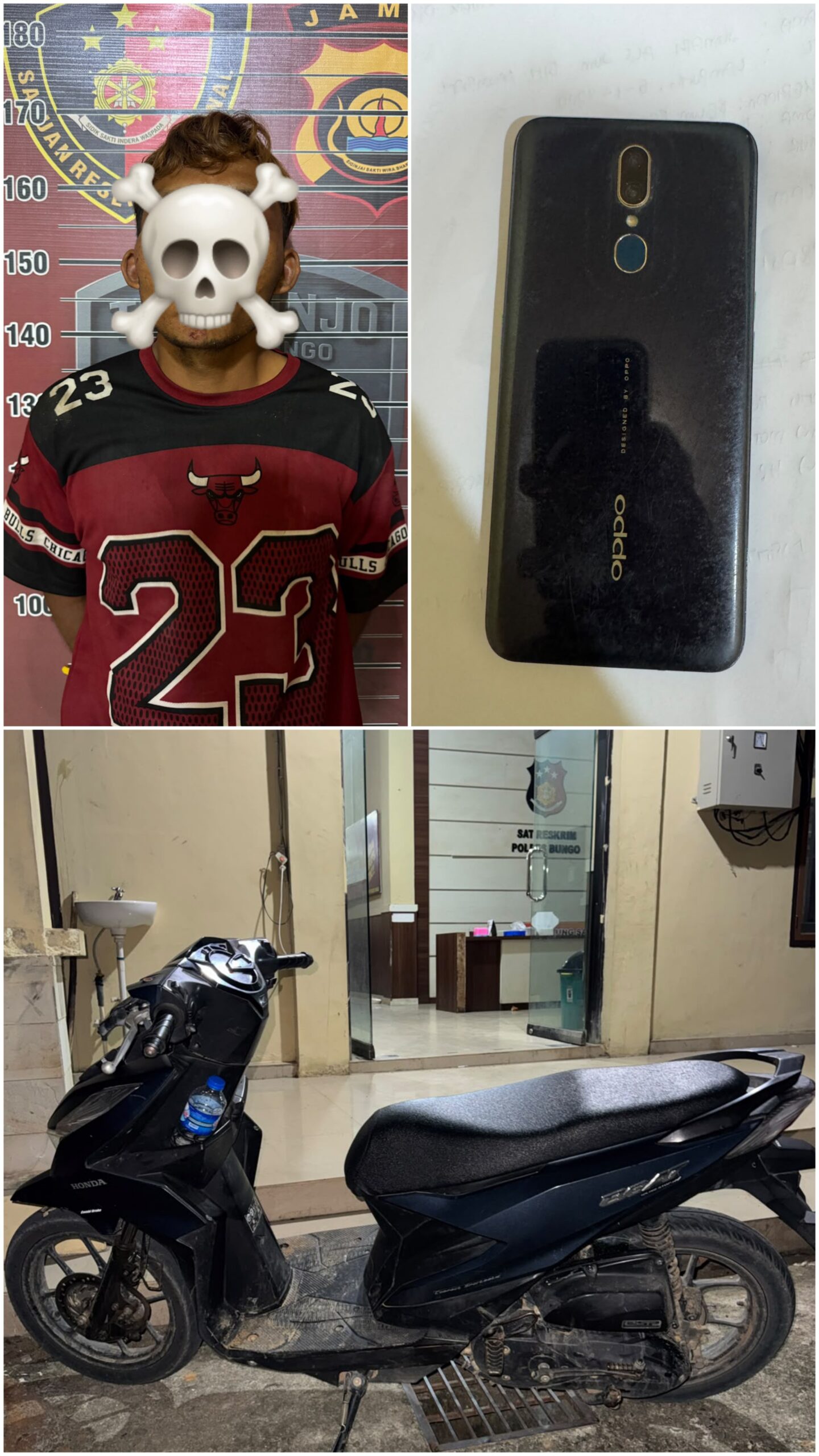 TO ops jaran diciduk, motor Beat dan HP warga diamankan