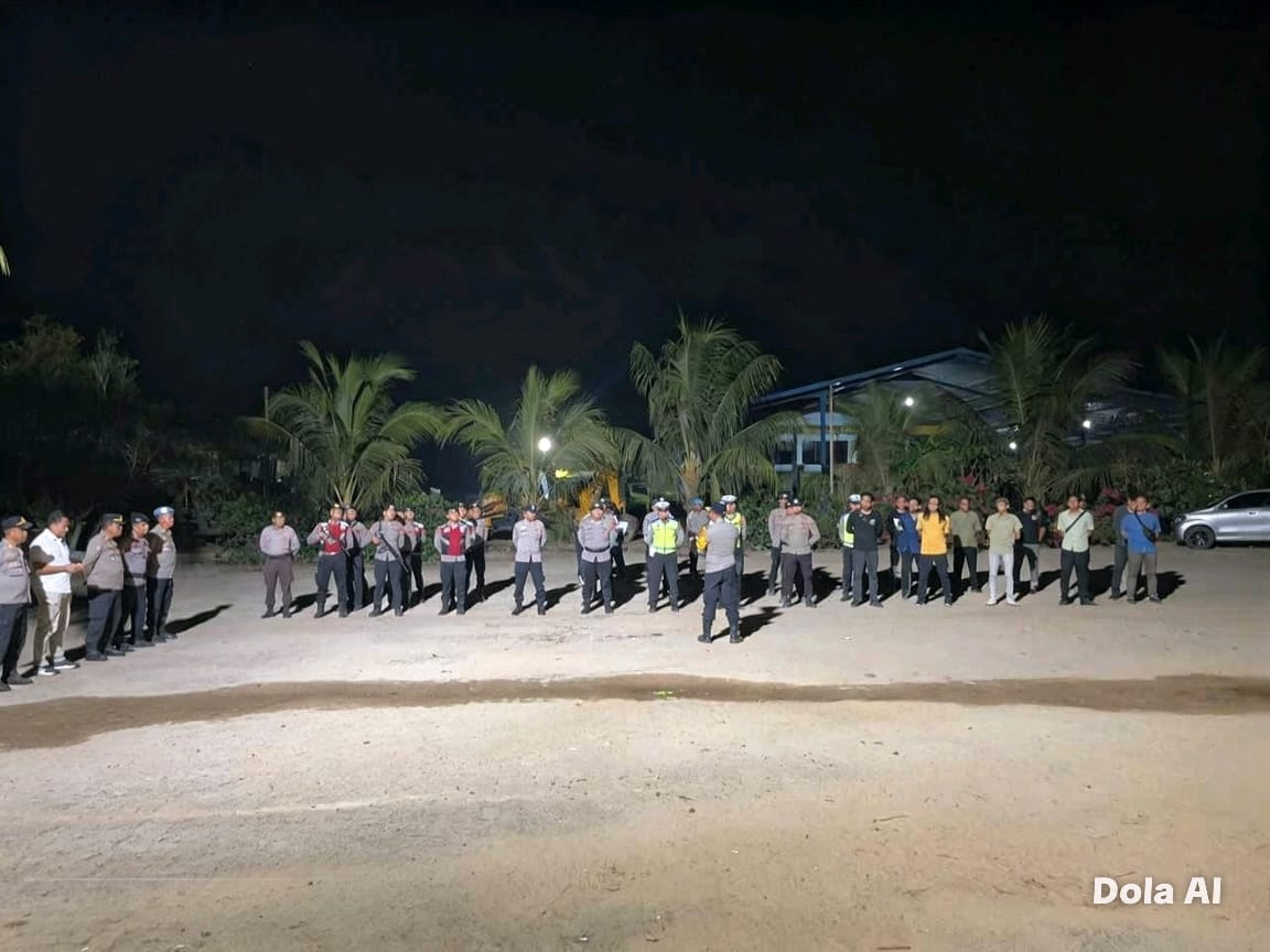 Dalam Rangka Menjaga Keamanan Kompi I Polres Mesuji Laksanakan Patroli dan KRYD di Wilayah Hukumnya