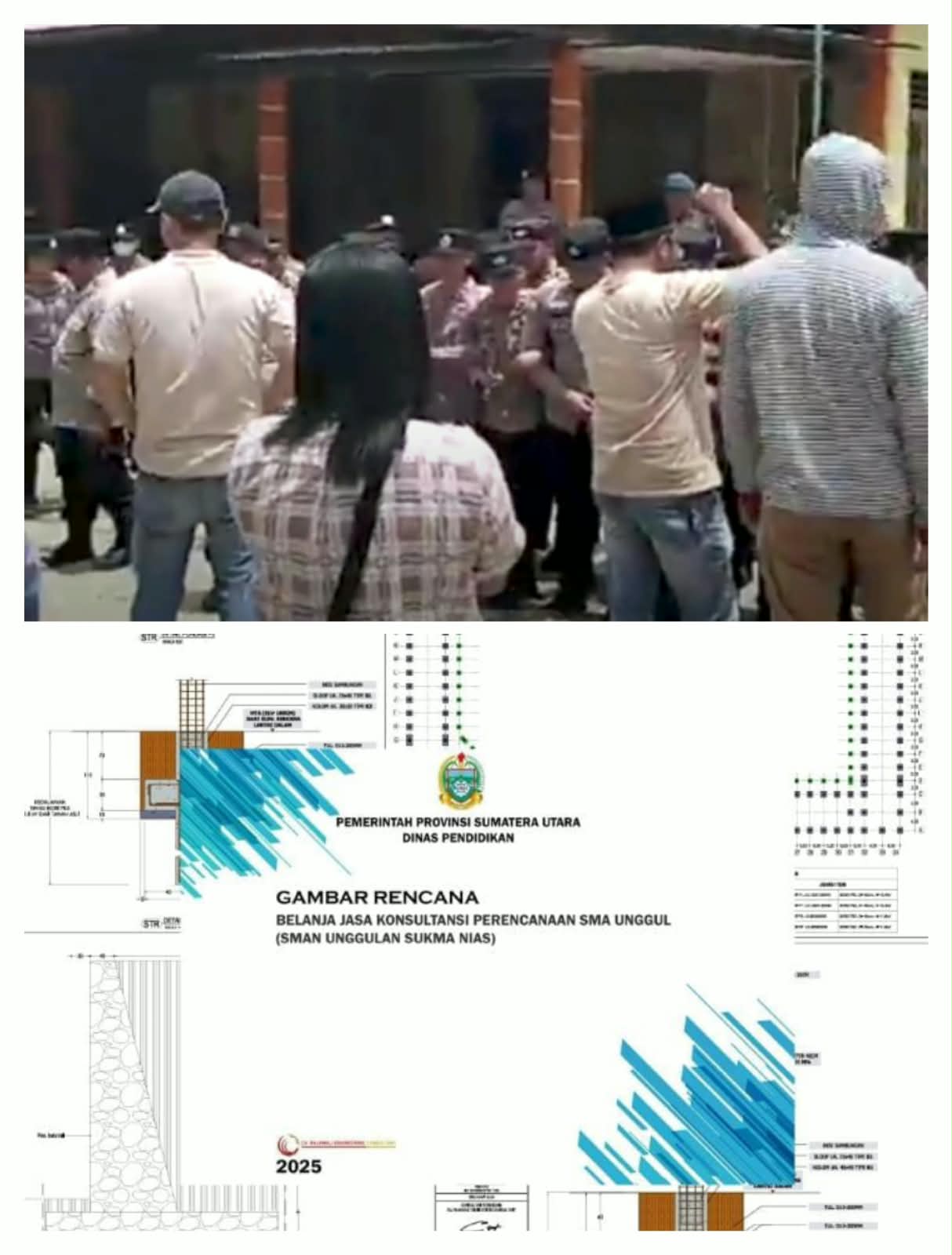 Bor Pile Di Duga Tak Sesuai Desain Dan Tembok Pagar Roboh, Aksi LSM KCBI Di Proyek SMAN Sukma Masih Berlanjut.
