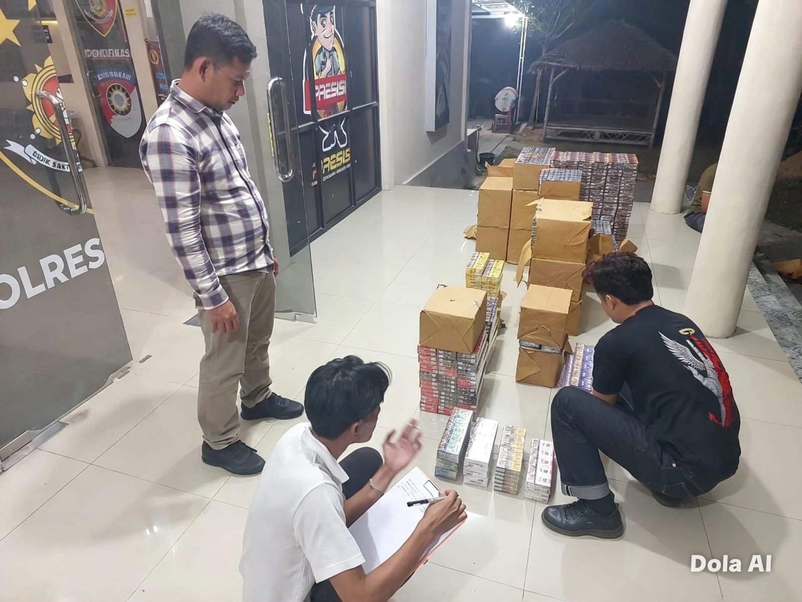 Unit II Tipidter Sat Reskrim Polres Mesuji berhasil menyita rokok tanpa cukai (ilegal) sebanyak 118.400 Batang