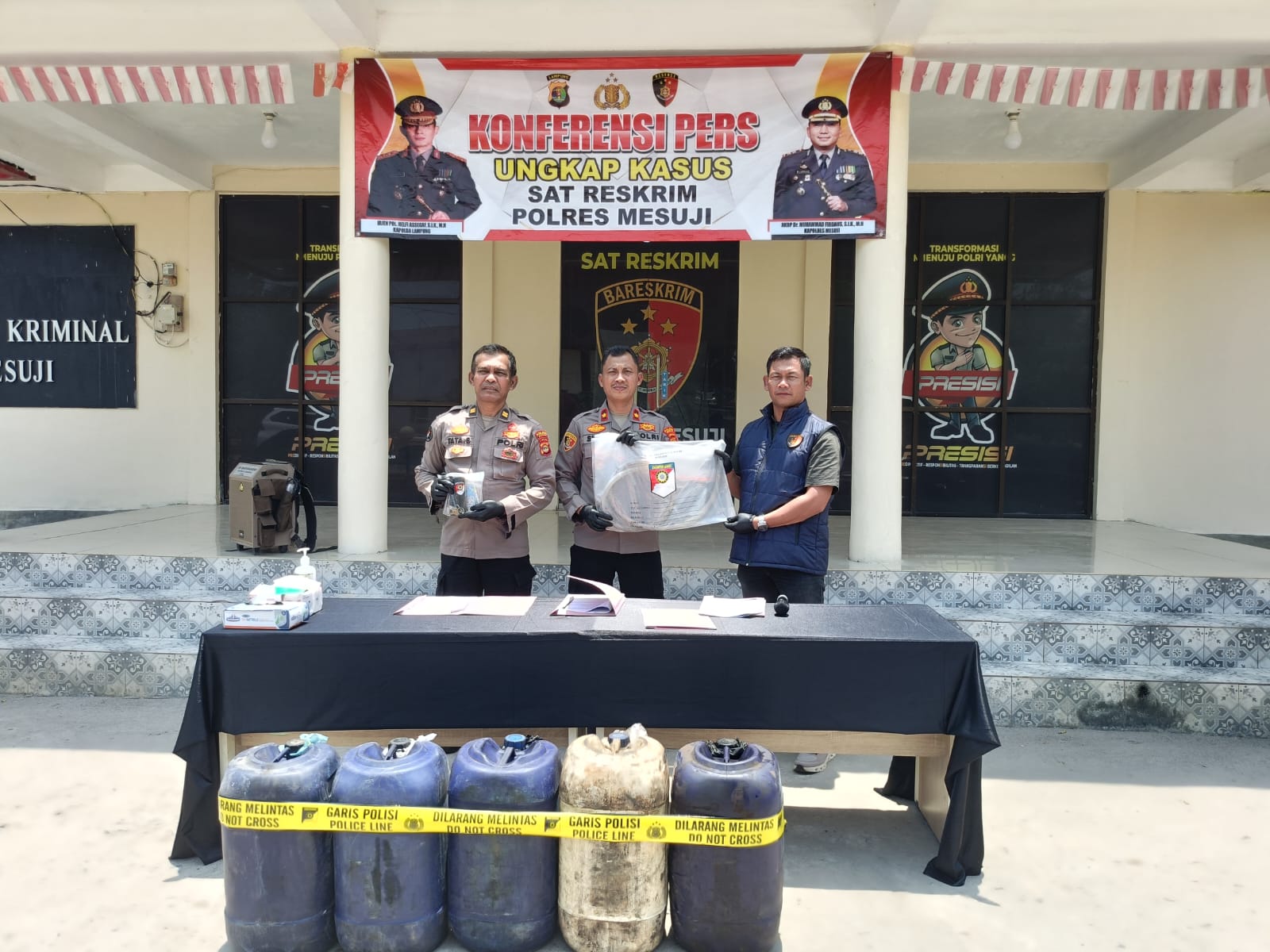 Unit Tipidter Sat Reskrim Polres Mesuji Berhasil Ungkap Kasus Penyalahgunaan BBM Subsidi Solar   