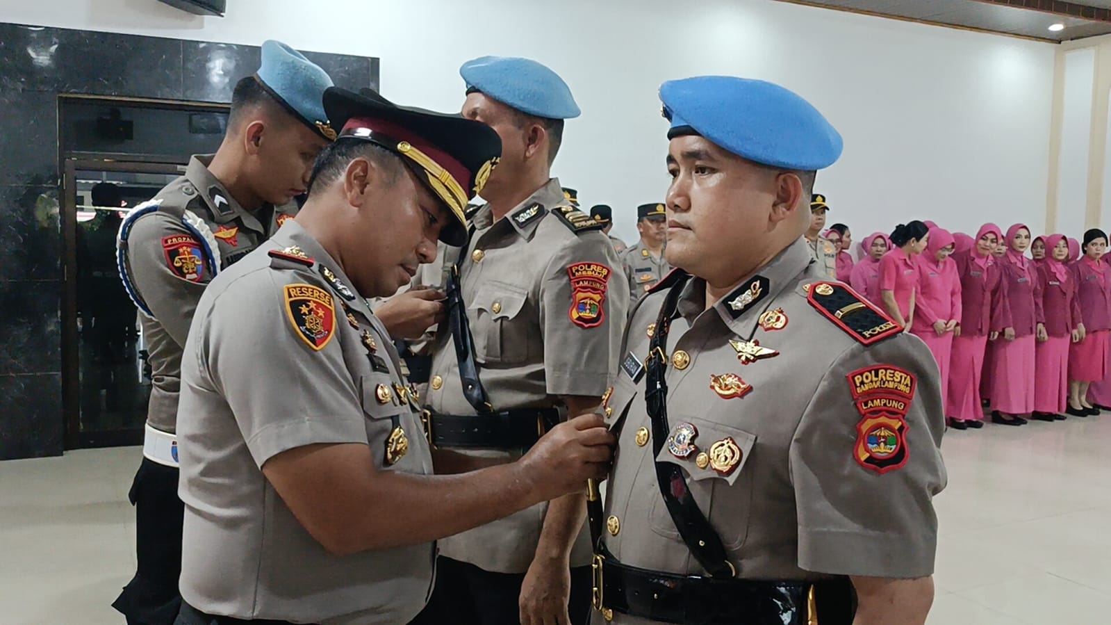 Polres Mesuji Gelar Sertijab Kasat Narkoba, Kasat Intelkam, dan Kasi Propam