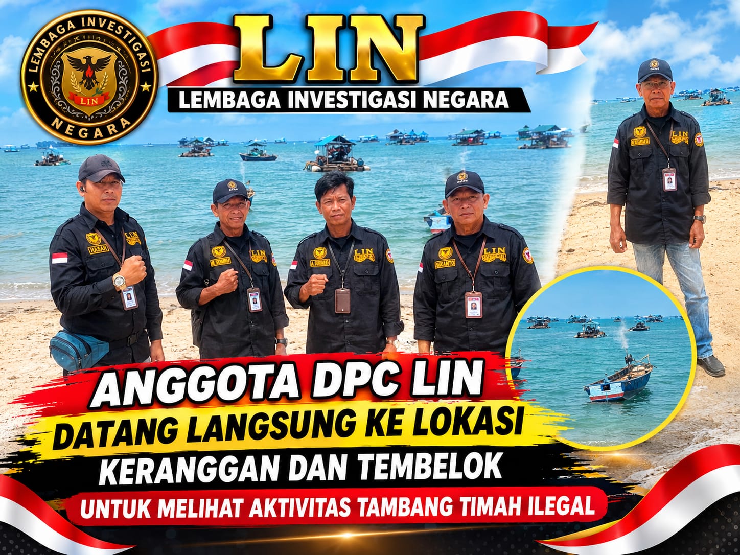 TAMBANG ILEGAL DI PERAIRAN TEMBELOK KERANGGAN MASIH TERPANTAU MELAKUKAN KEGIATAN